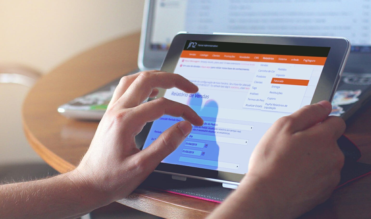 funcionalidades magento tablet