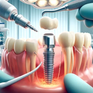Como é realizado o procedimento de implante dentário