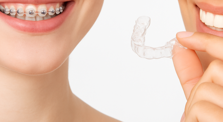 comparação entre aparelho fixo e alinhador transparente nos dentes